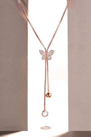 Chic Butterfly Rose Gold Necklace Chain