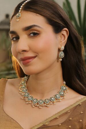 Green Muse of Kundan Necklace Set