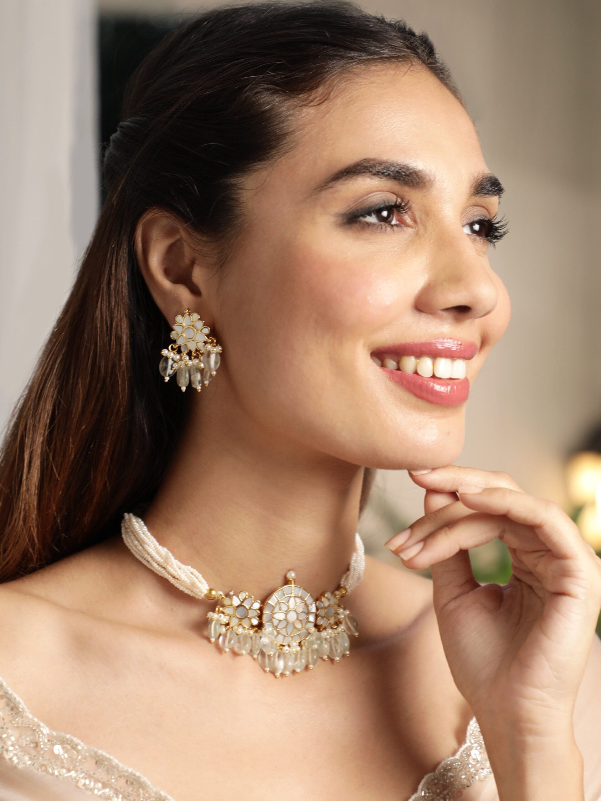 Vintage Charm Kundan Pearl Choker Set