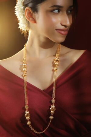 Radiant Golden Beads Necklace Chain