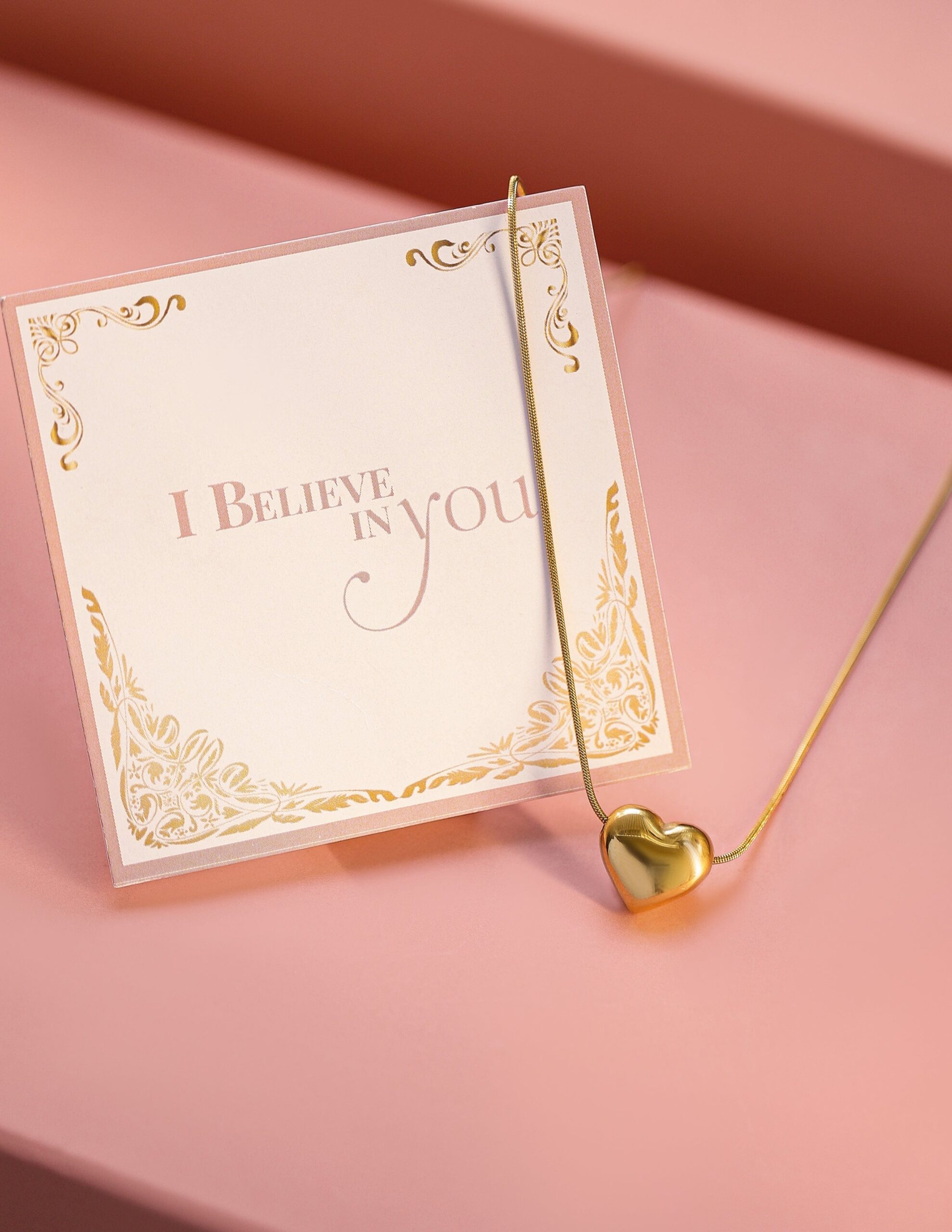Clean Heart Gold Plated Pendant Necklace