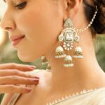 Timeless White Jhumka with Kaan Chain