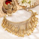 Laxmi Motif Choker Set with American Diamond Zirconia