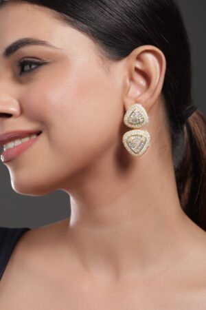 Soft Curve Triad American Diamond Zirconia Drops