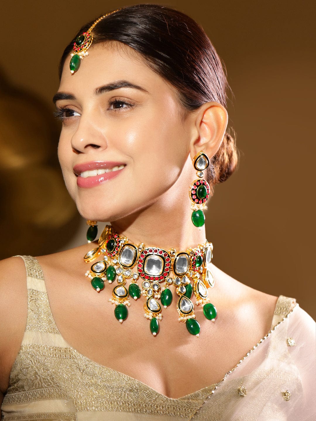 Royal Bloom Kundan Choker Set