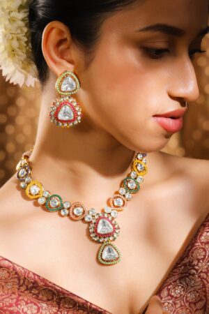 Whispers of Colours Kundan Necklace Set