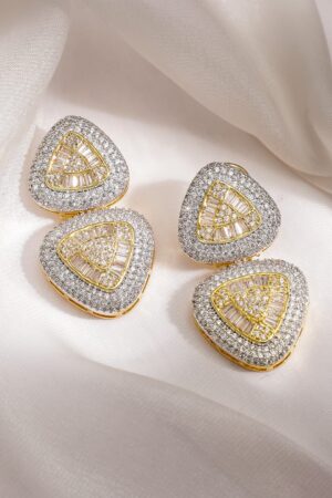 Soft Curve Triad American Diamond Zirconia Drops