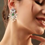 Boho Bloom Green Oxidised Earrings
