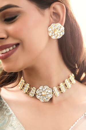 Heritage White Kundan Choker Set