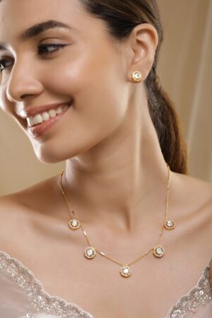 Minimal Kundan Necklace Set