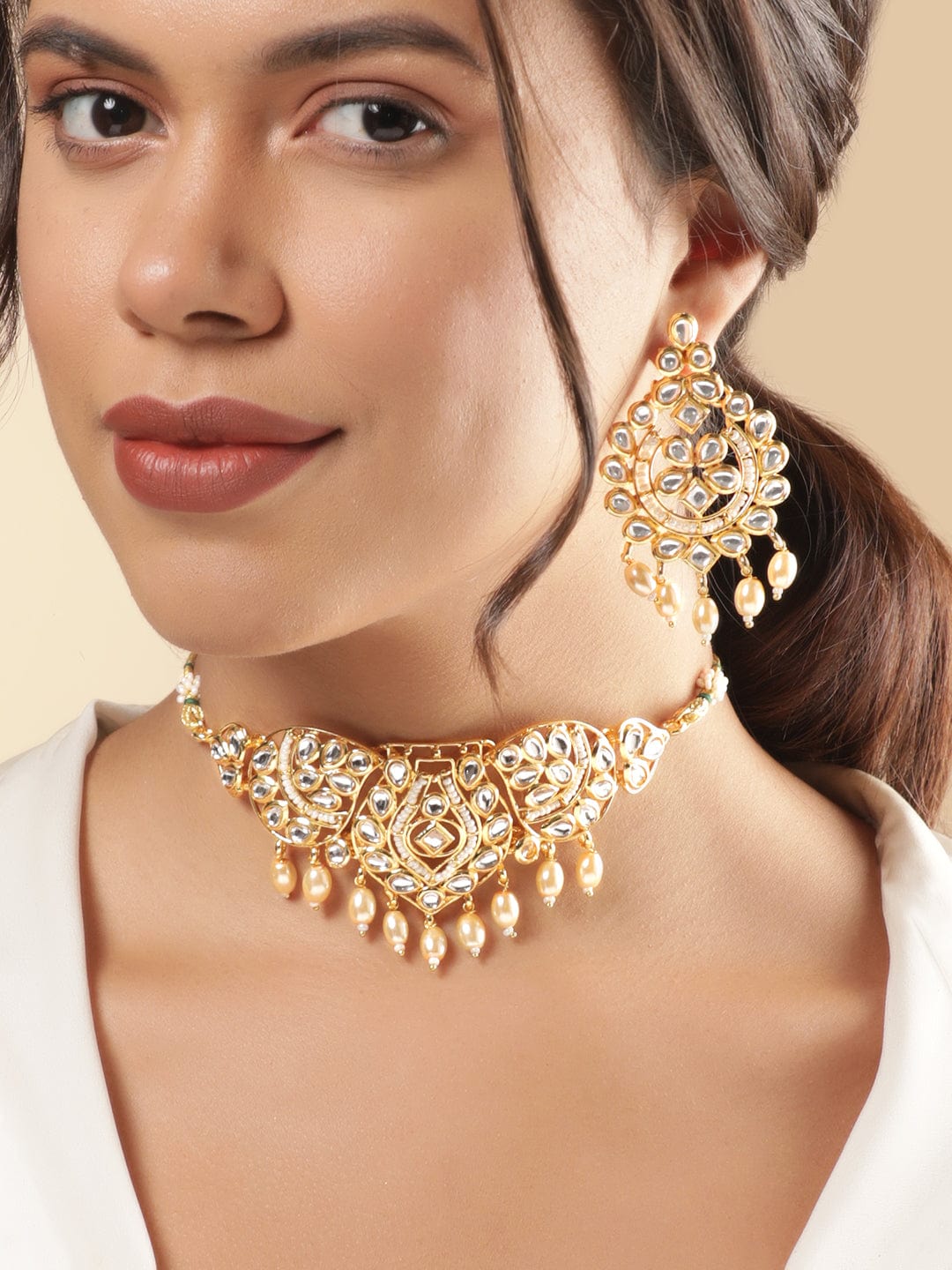 Rani?s Reflection in Ivory Light Necklace Set