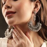 Glorified Chandbali Oxidised Jhumka