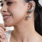 Oxidised Earcuff Jhumkas