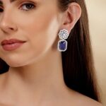 Royal Aura Blue Stone Drop Earrings