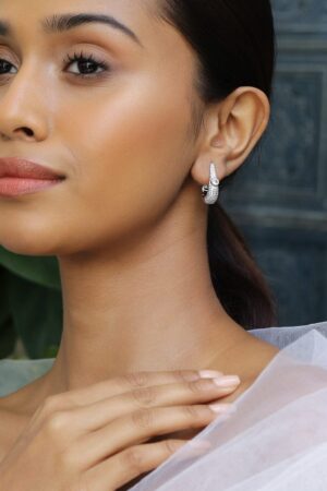 Sophisticated American Diamond Zirconia Hoops