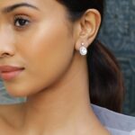 Rhodium Plated American Diamond Zirconia Drop Earrings