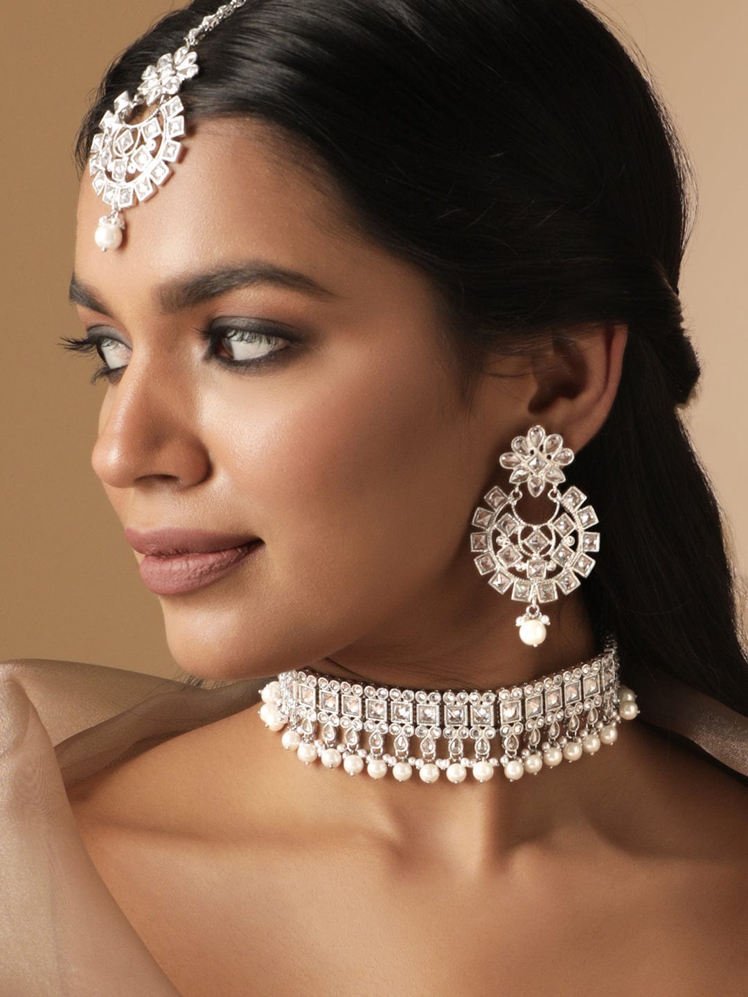 Boho Kundan Glam Necklace Set