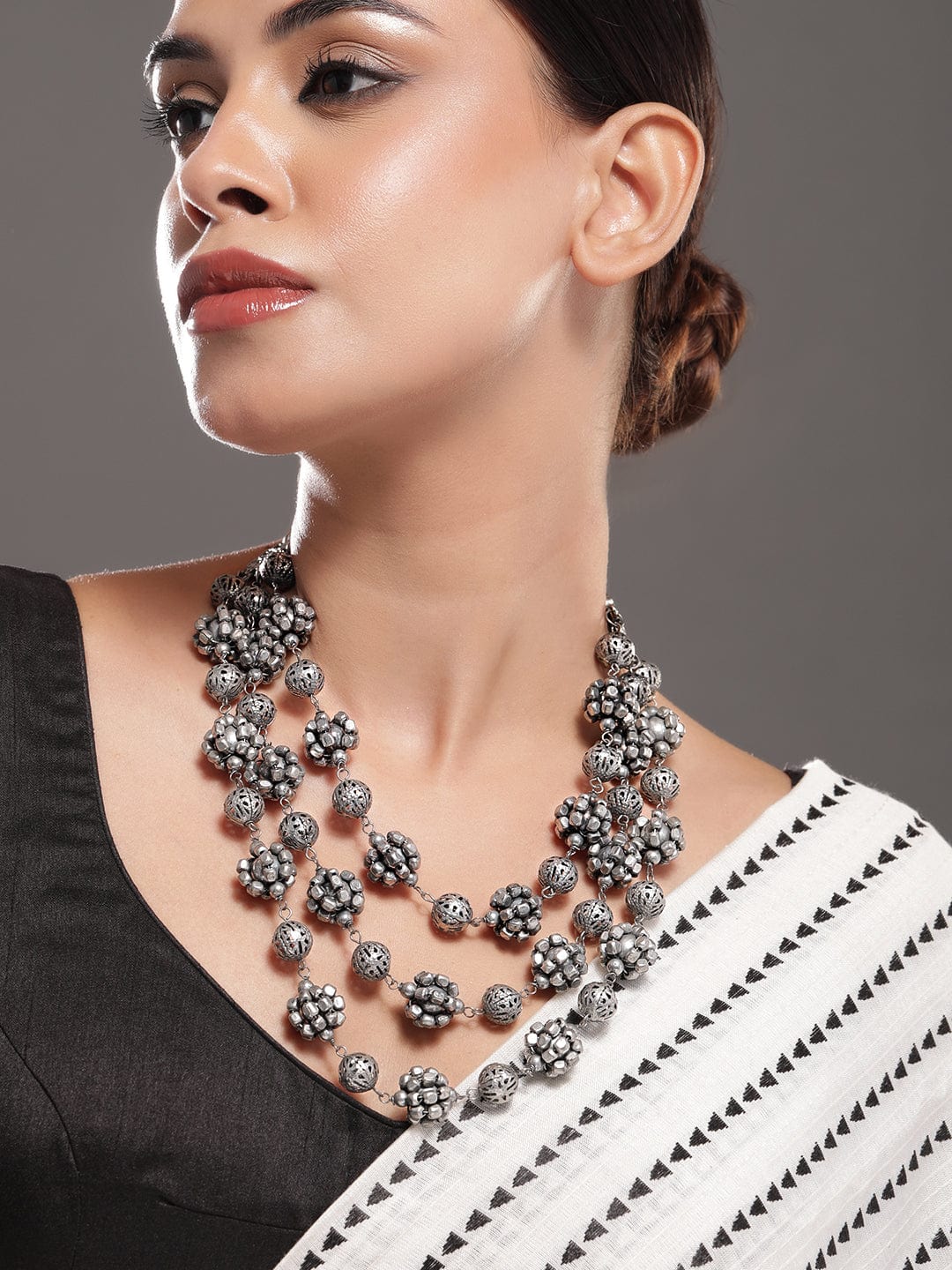 Tribal Aura Oxidised Statement Necklace