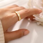 Gold Plated American Diamond Zirconia Eternity Band